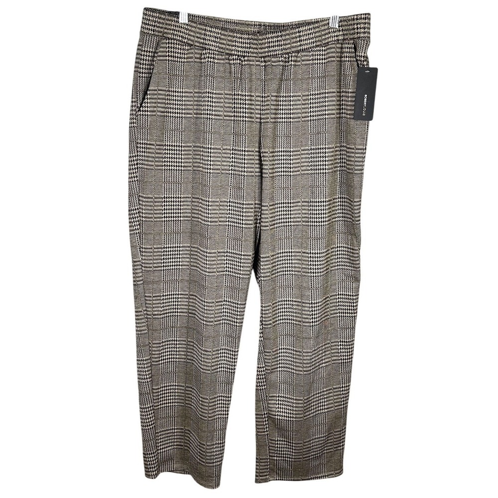 Robert Louis Womens Size 2XL Dress‎ Pants Brown Wine Color Plaid New